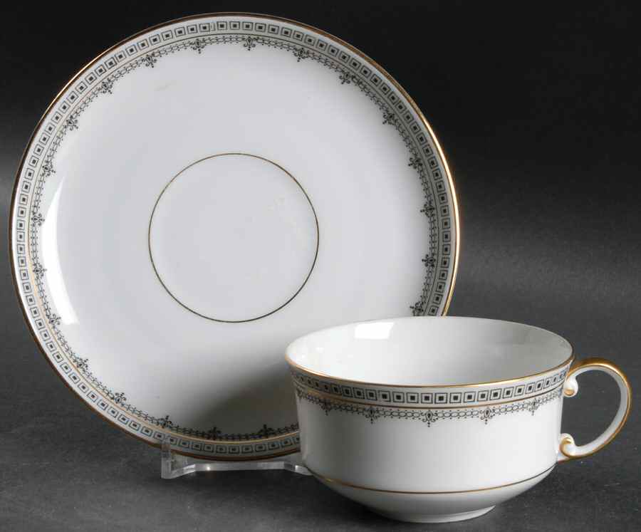 Domino Flat Cup & Saucer Set by Scherzer-1