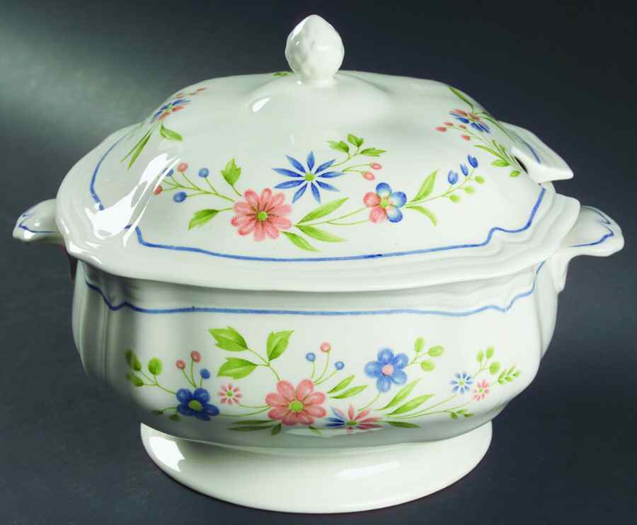 Country French Tureen &  Lid by Sears-1