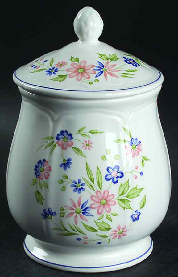 Country French Medium Canister & Lid by Sears-1