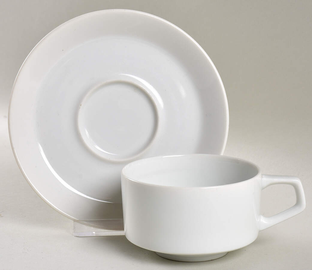 New Moon Flat Cup & Saucer Set by Sears-1
