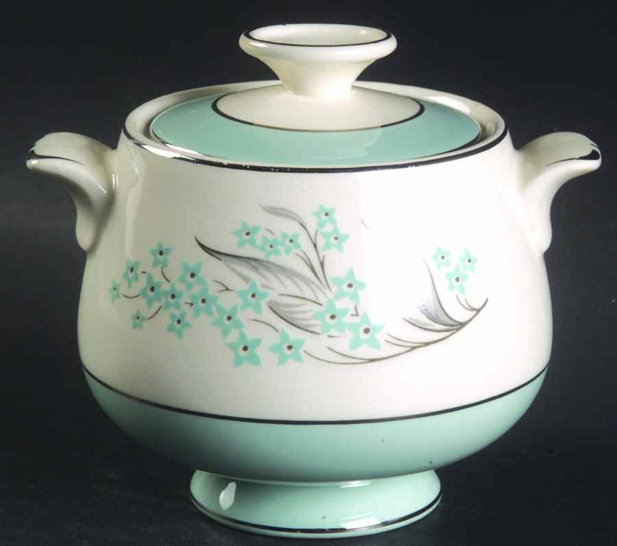 Blue Lace Sugar Bowl & Lid by Sevron-1
