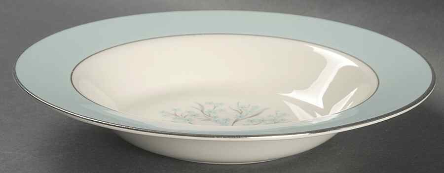 Blue Lace Rim Soup Bowl by Sevron-1