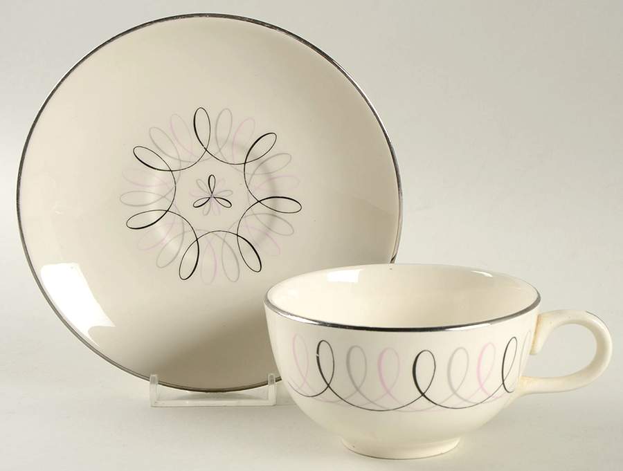 Carousel Flat Cup & Saucer Set by Sevron-1