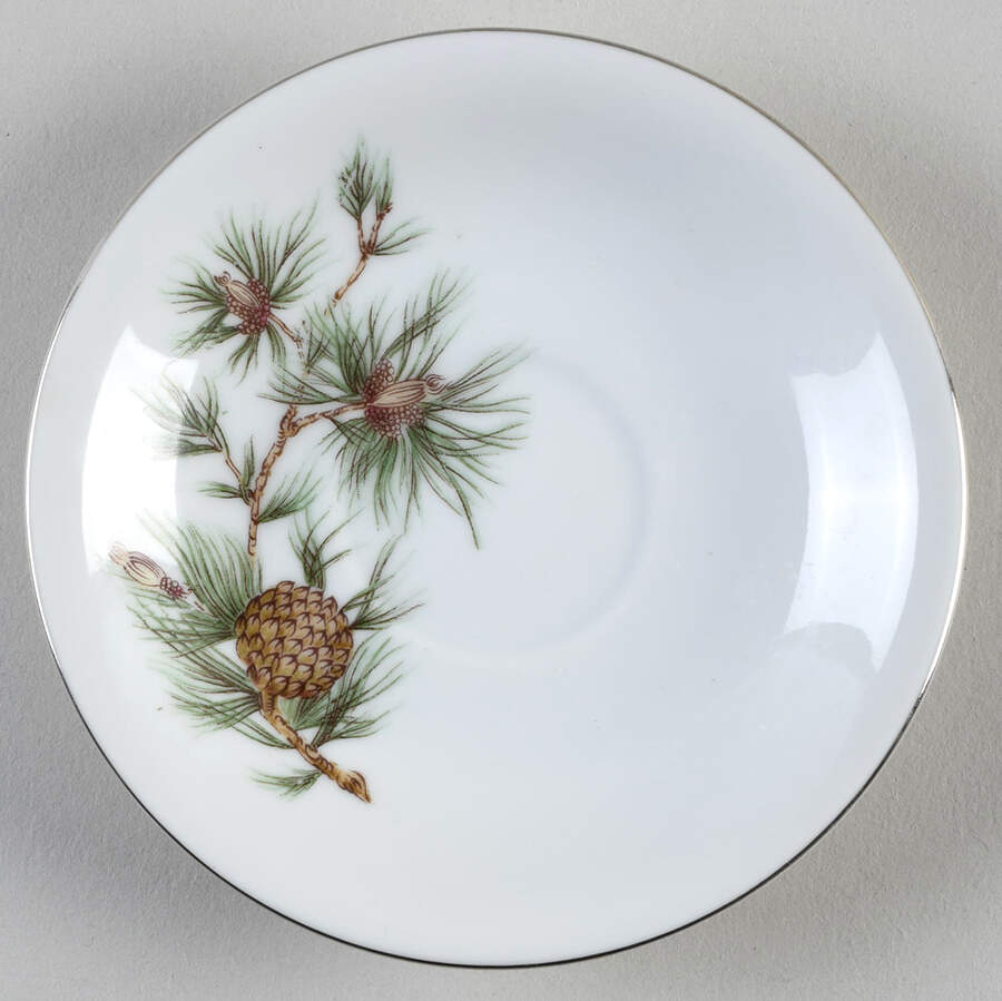 Cascade Pine Saucer for Flat Demitasse Cup by Seyei Toki Co-1