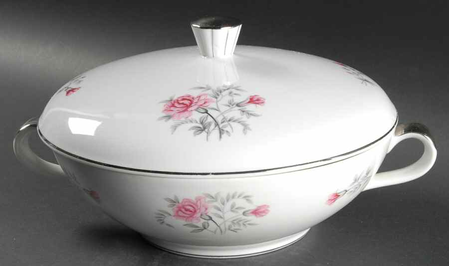 Carnation Round Covered Vegetable by Seyei Toki Co-1