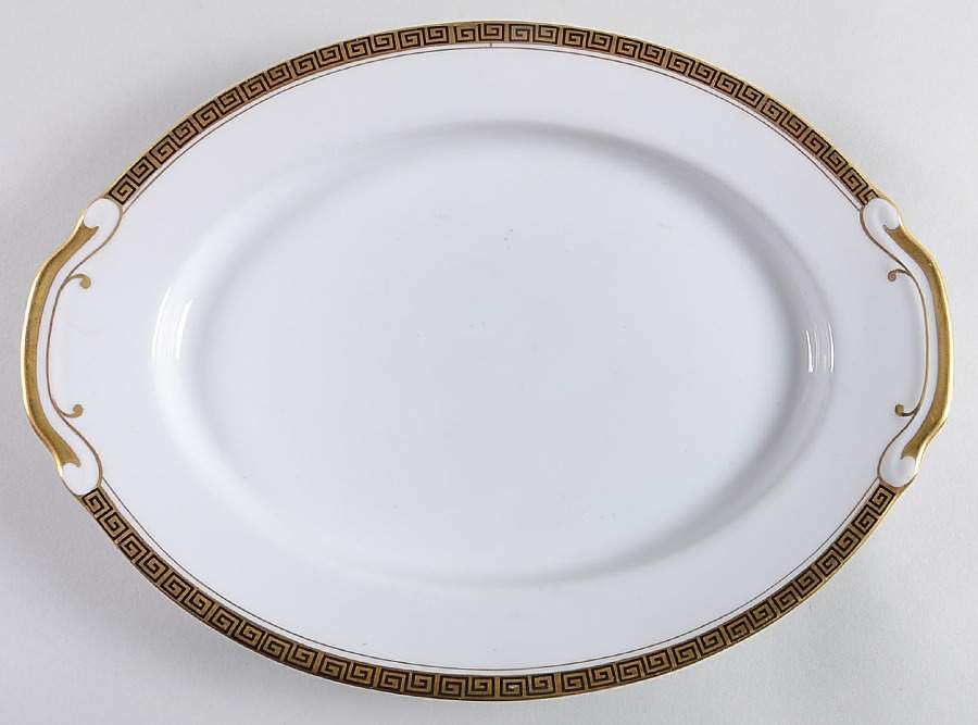 Golden Key 11" Oval Serving Platter by Seyei Toki Co-1