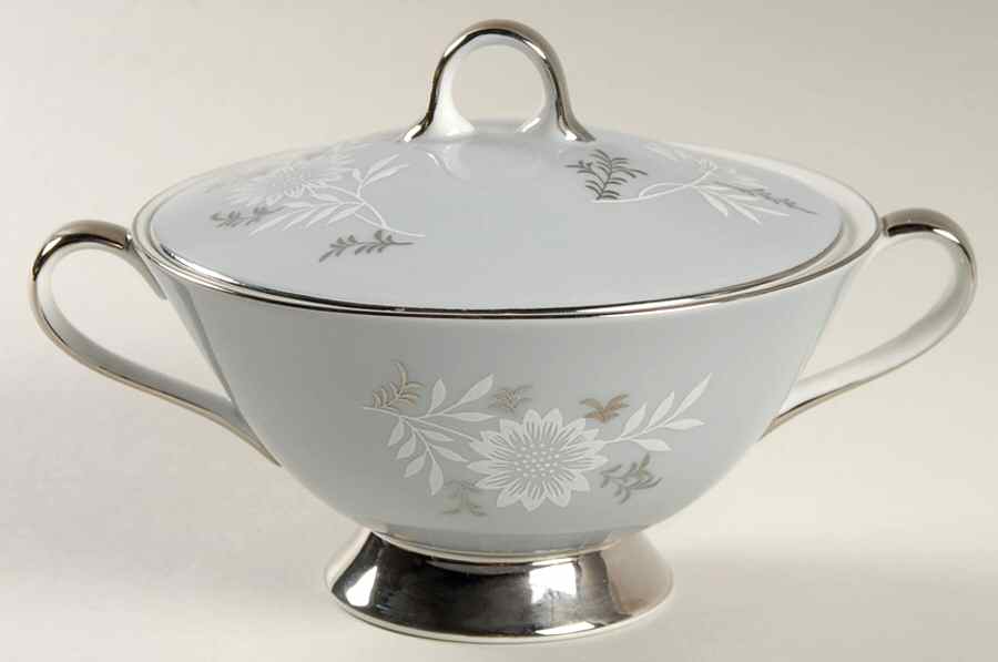 Starlite (Silver Backstamp) Sugar Bowl & Lid by Seyei Toki Co-1