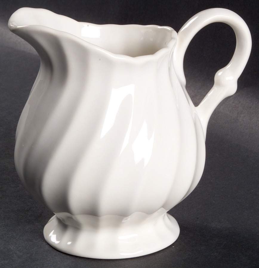 Bone White (Earthenware, USA, All Ivory) Creamer by Sheffield-1