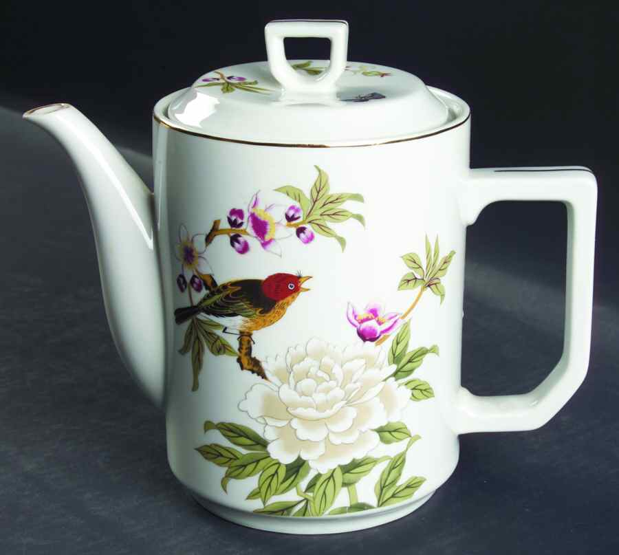 Chinese Garden (Fine China) Coffee Pot & Lid by Shafford-1