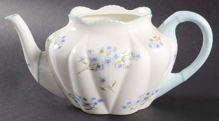 Blue Rock (Dainty Shape) Small Teapot No Lid by Shelley-1