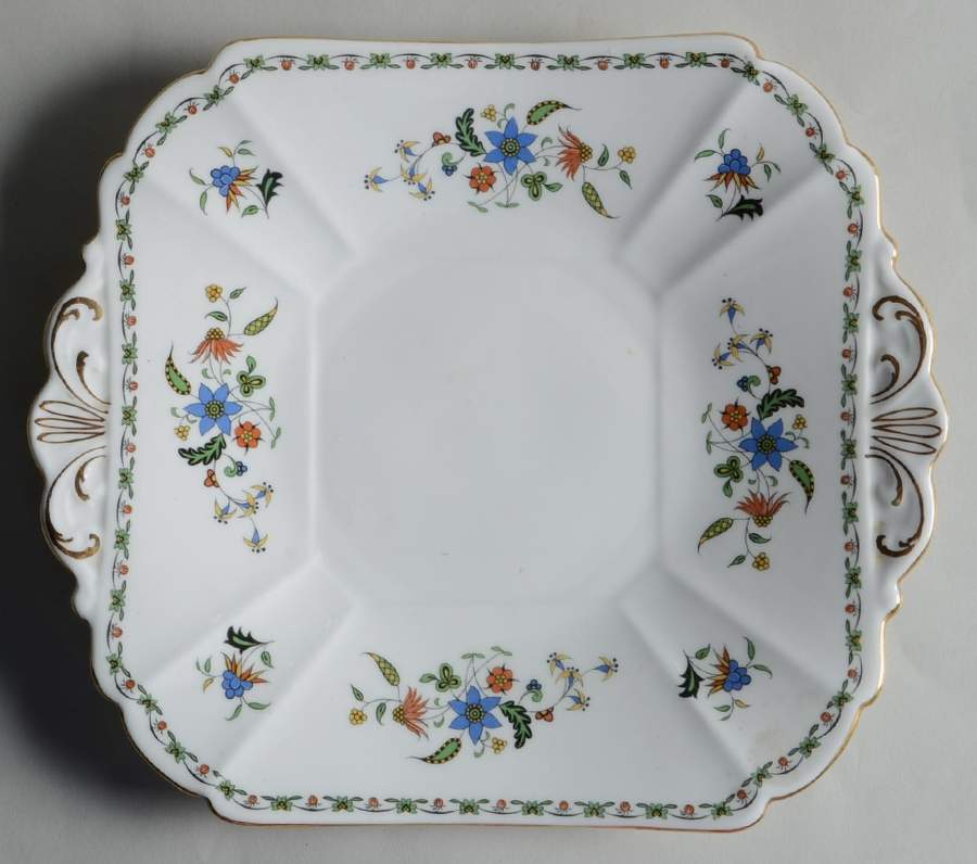 Chelsea Square Handled Cake Plate by Shelley-1