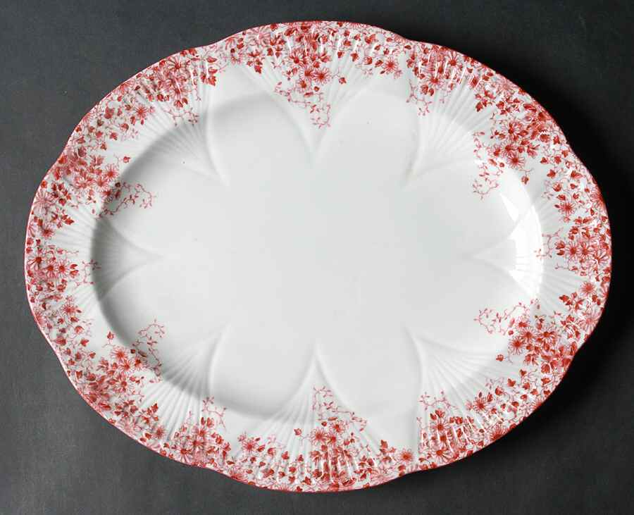 Dainty Pink 13" Oval Serving Platter by Shelley-1