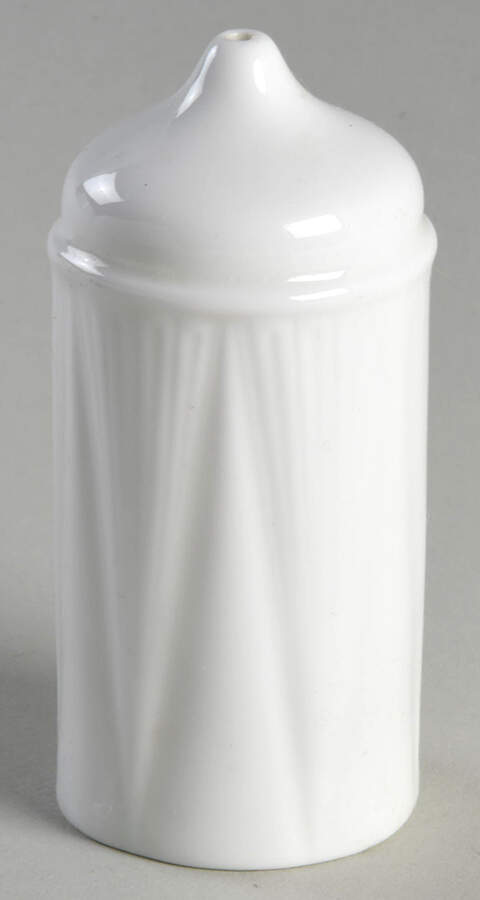 Dainty White (No Trim) Salt Shaker by Shelley-1