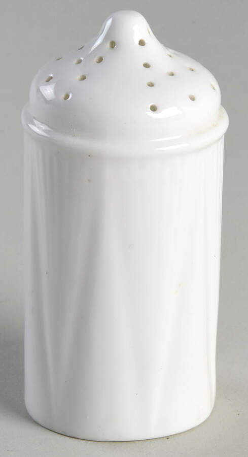 Dainty White (No Trim) Pepper Shaker by Shelley-1