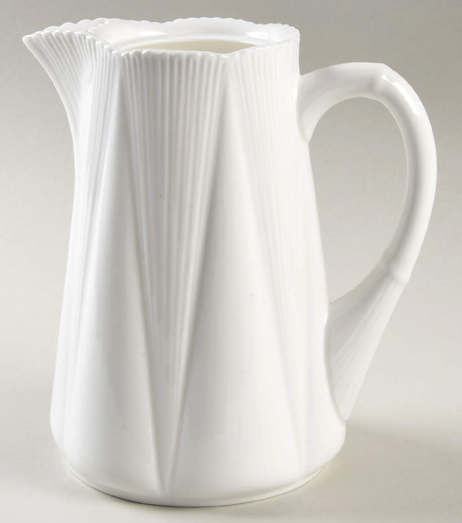 Dainty White (No Trim) Hot Water Jug No Lid by Shelley-1
