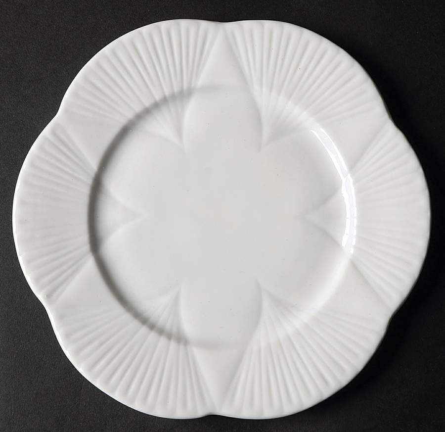 Dainty White (No Trim) Salad Plate by Shelley-1