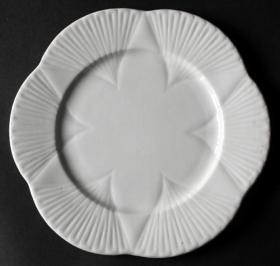 Dainty White (No Trim) Salad Plate by Shelley-1