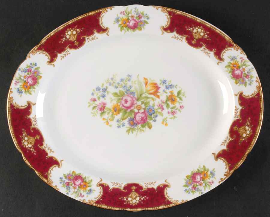Duchess Red 10" Oval Serving Platter by Shelley-1