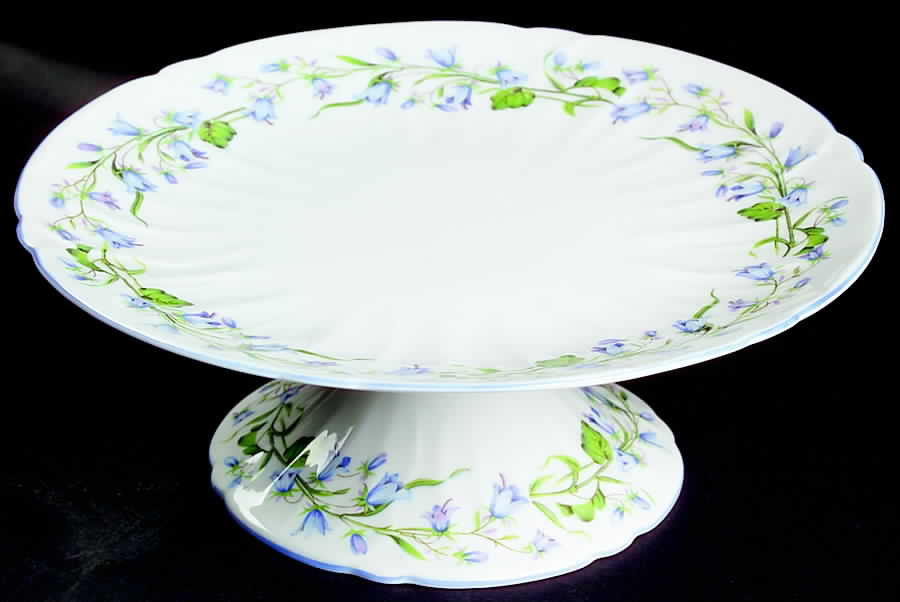 Harebell (Oleander) 8" Diameter Pedestal Cake Stand by Shelley-1