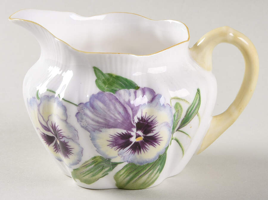 Pansy (Dainty Shape) Mini Creamer by Shelley-1