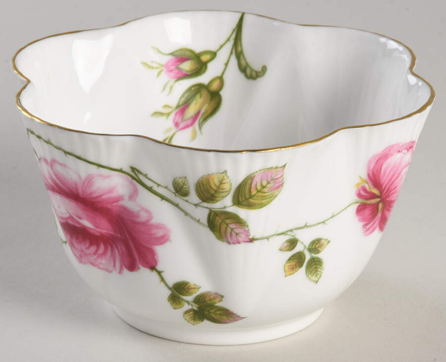 Rambler Rose (Dainty) Mini Open Sugar Bowl by Shelley-1