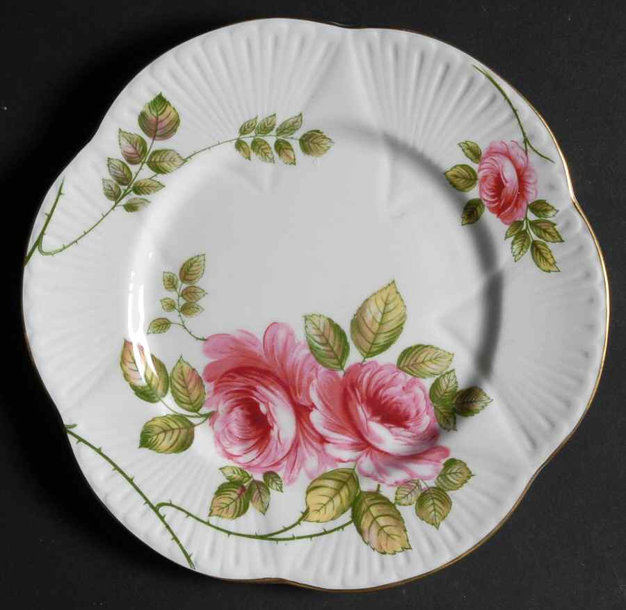 Rambler Rose (Dainty) Bread & Butter Plate by Shelley-1