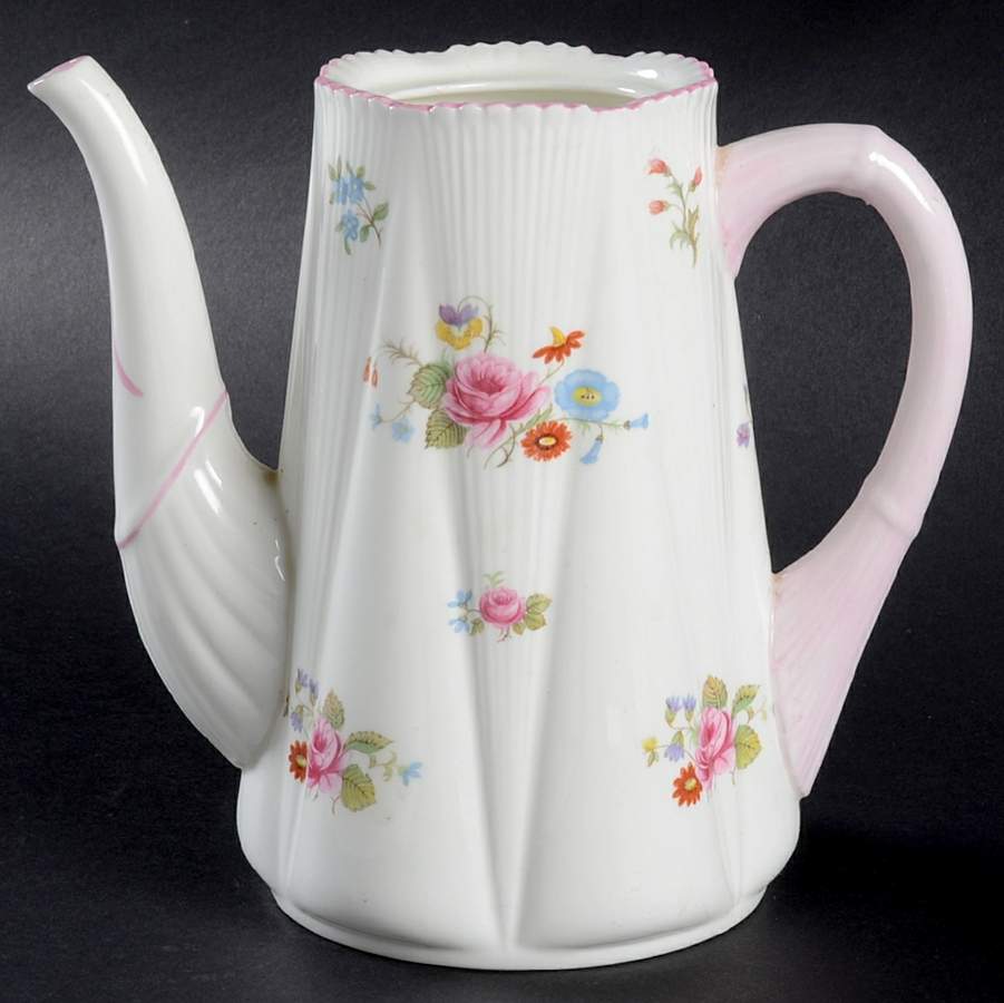 Rose & Red Daisy (Dainty) Coffee Pot No Lid by Shelley-1