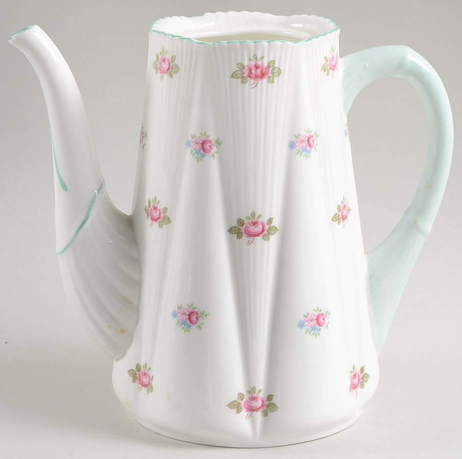 Rosebud (Dainty Shape) Coffee Pot No Lid by Shelley-1
