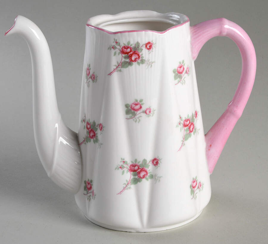 Bridal Rose (Dainty Shape) Mini Coffee Pot No Lid by Shelley-1