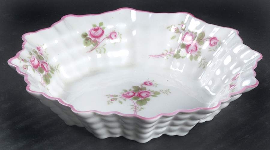 Bridal Rose (Dainty Shape) Round Sweet Meat Dish by Shelley-1