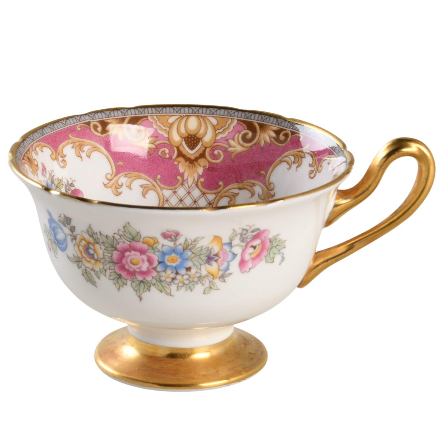 Sheraton Pink (13289, Scalloped) Footed Cup by Shelley-1