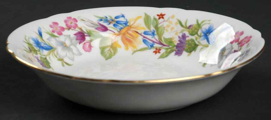 Spring Bouquet (Gainsborough, Scalloped) Fruit/Dessert (Sauce) Bowl by Shelley-1