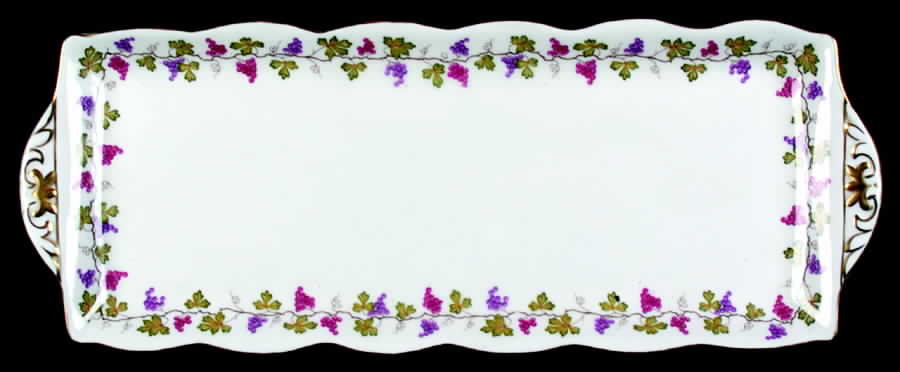 Wine Grape Large Sandwich Tray by Shelley-1