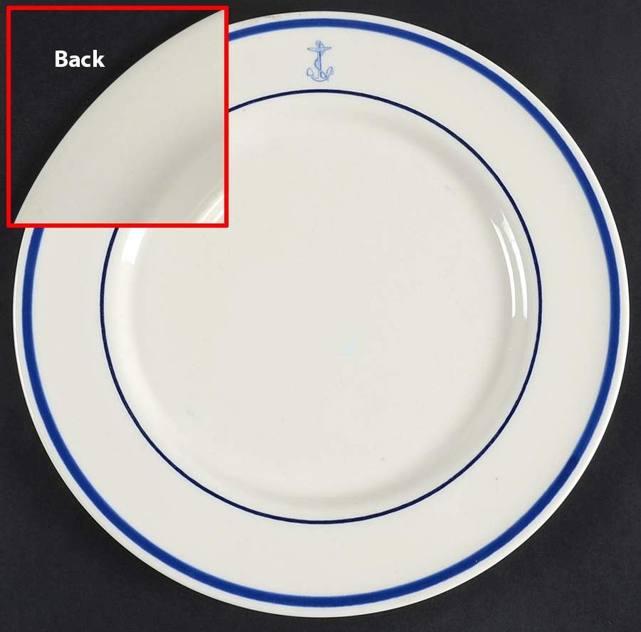 US Navy Mess Wardroom Officer Dinner Plate by Shenango-1