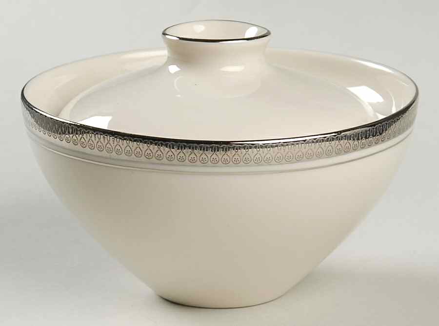 Royal Baroness (Platinum Trim) Sugar Bowl & Lid by Shenango-1