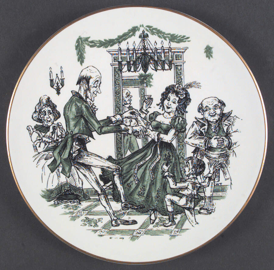 A Christmas Carol Dinner Plate by Shenango-1