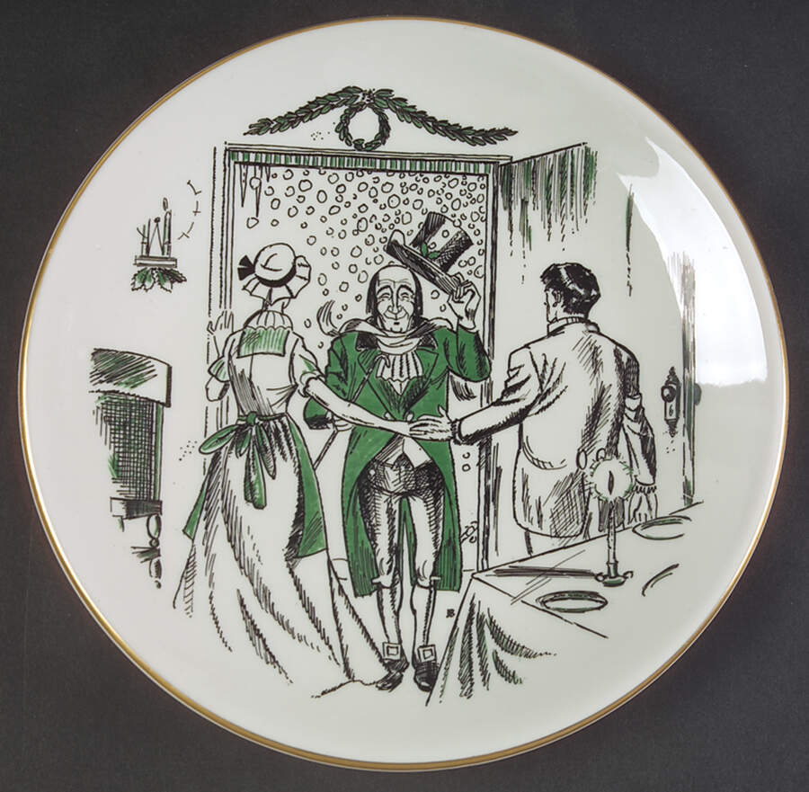 A Christmas Carol Dinner Plate by Shenango-1