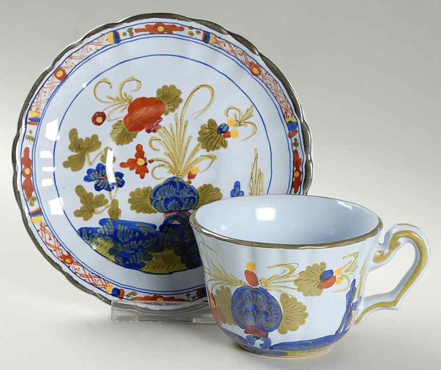 Carnation Flat Cup & Saucer Set by Sigma-1