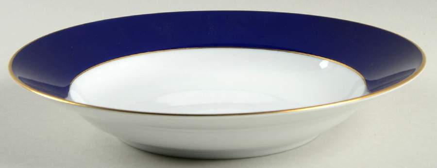 King Frederick Cobalt Blue Large Rim Soup Bowl by Sigma-1