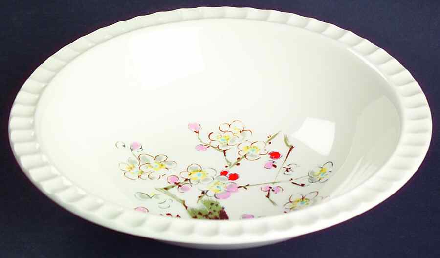 Cherry Blossom Rim Fruit/Dessert (Sauce) Bowl by Salem-1