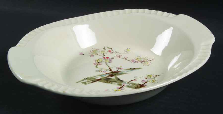 Cherry Blossom 9" Oval Vegetable Bowl by Salem-1