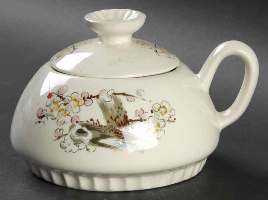 Cherry Blossom Sugar Bowl & Lid by Salem-1