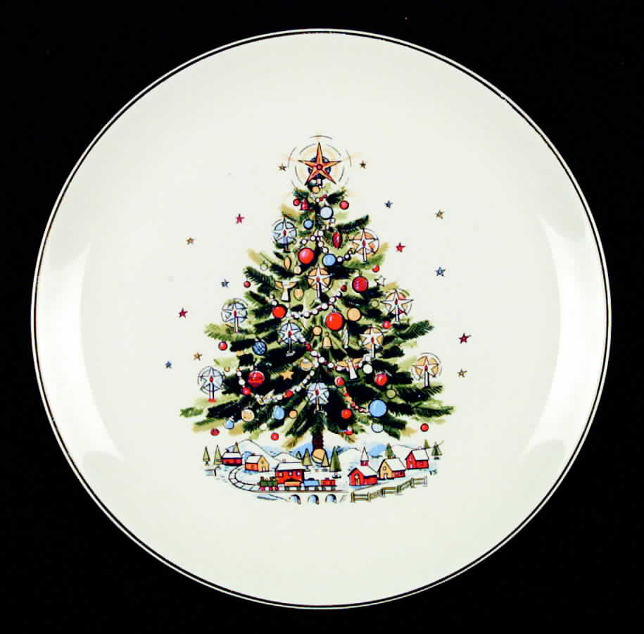 Christmas Eve (No Color Bnd, Gold Trim) Dinner Plate by Salem-1