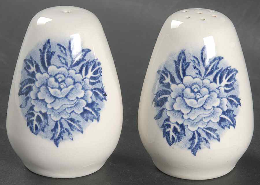 English Village Blue Salt & Pepper Set by Salem-1