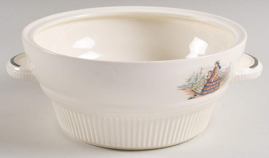 Godey Prints (Ribbed Rim) Round Vegetable No Lid by Salem-1
