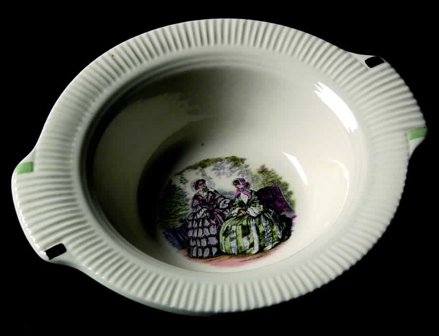 Godey Prints (Ribbed Rim) Lugged Cereal Bowl by Salem-1