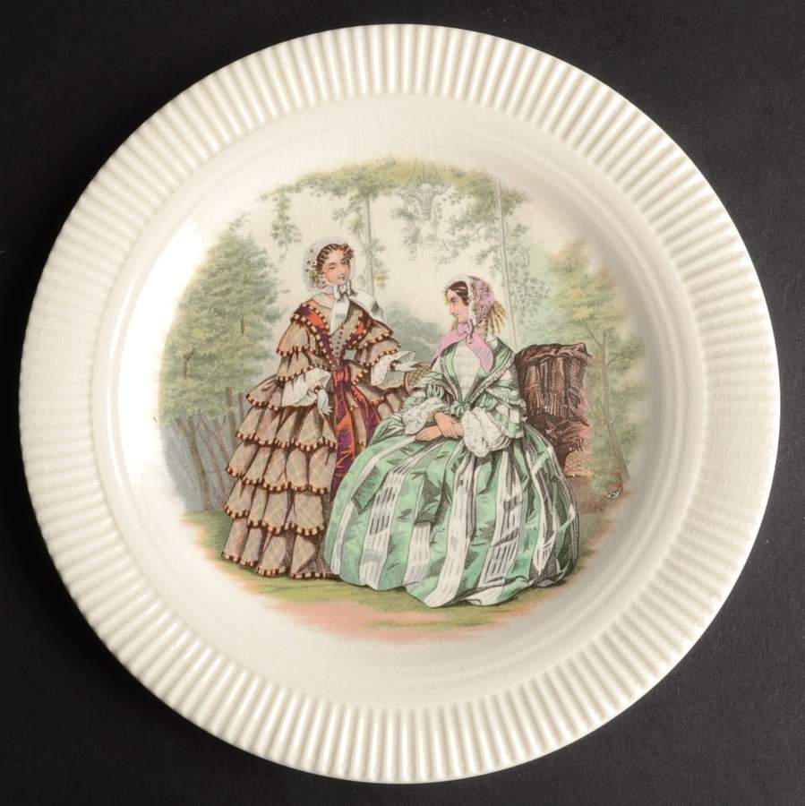 Godey Prints (Ribbed Rim) Bread & Butter Plate by Salem-1
