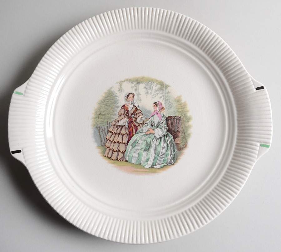 Godey Prints (Ribbed Rim) 13" Chop Plate (Round Platter) by Salem-1