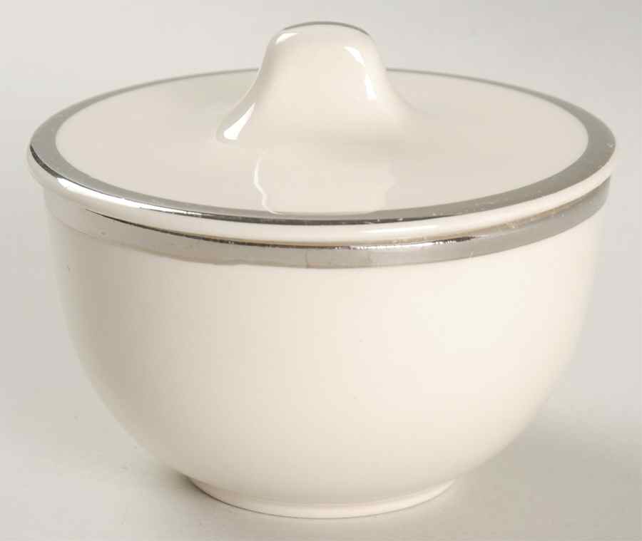 Heirloom Platinum Sugar Bowl & Lid by Salem-1