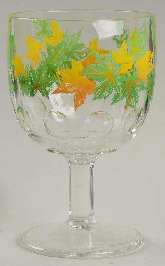 Maple Leaf Glassware Goblet by Salem-1